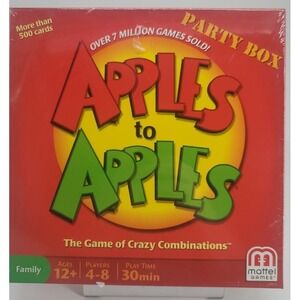 New Apples to Apples Party Box Card Game Mattel Sealed Family Board Game